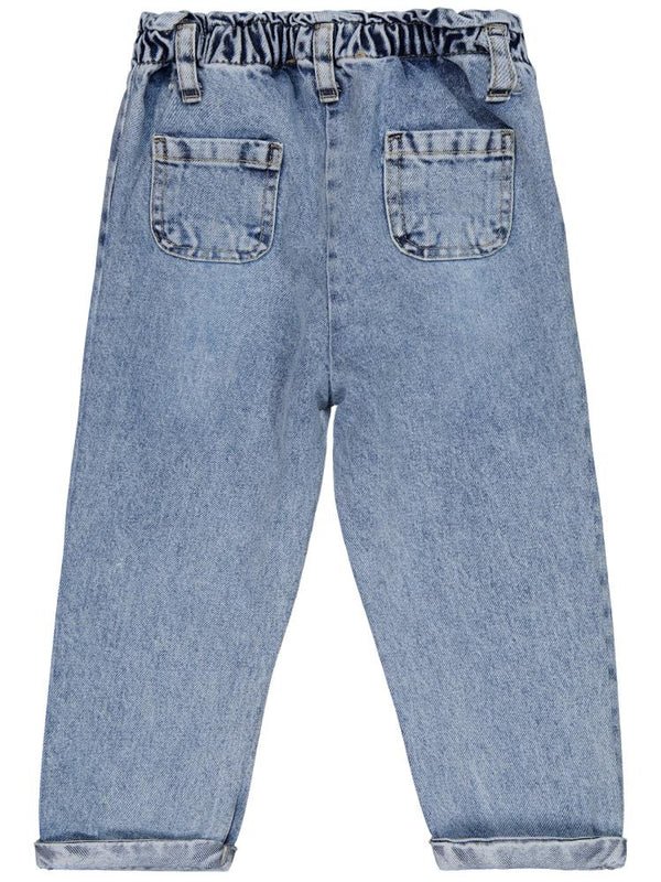 Civil Girls Çiçek Nakışlı 2-5 Yaş Pantolon - Mavi