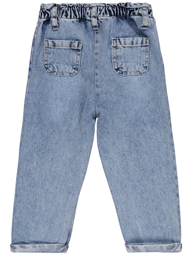 Civil Girls Çiçek Nakışlı 2-5 Yaş Pantolon - Mavi