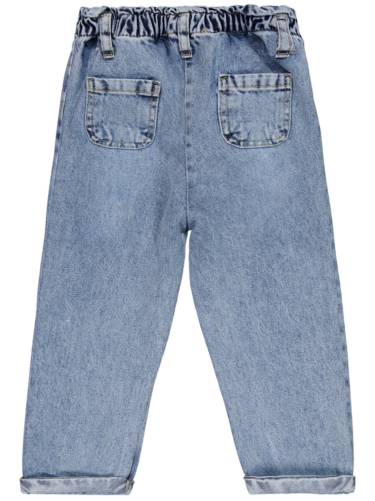 Civil Girls Çiçek Nakışlı 2-5 Yaş Pantolon - Mavi