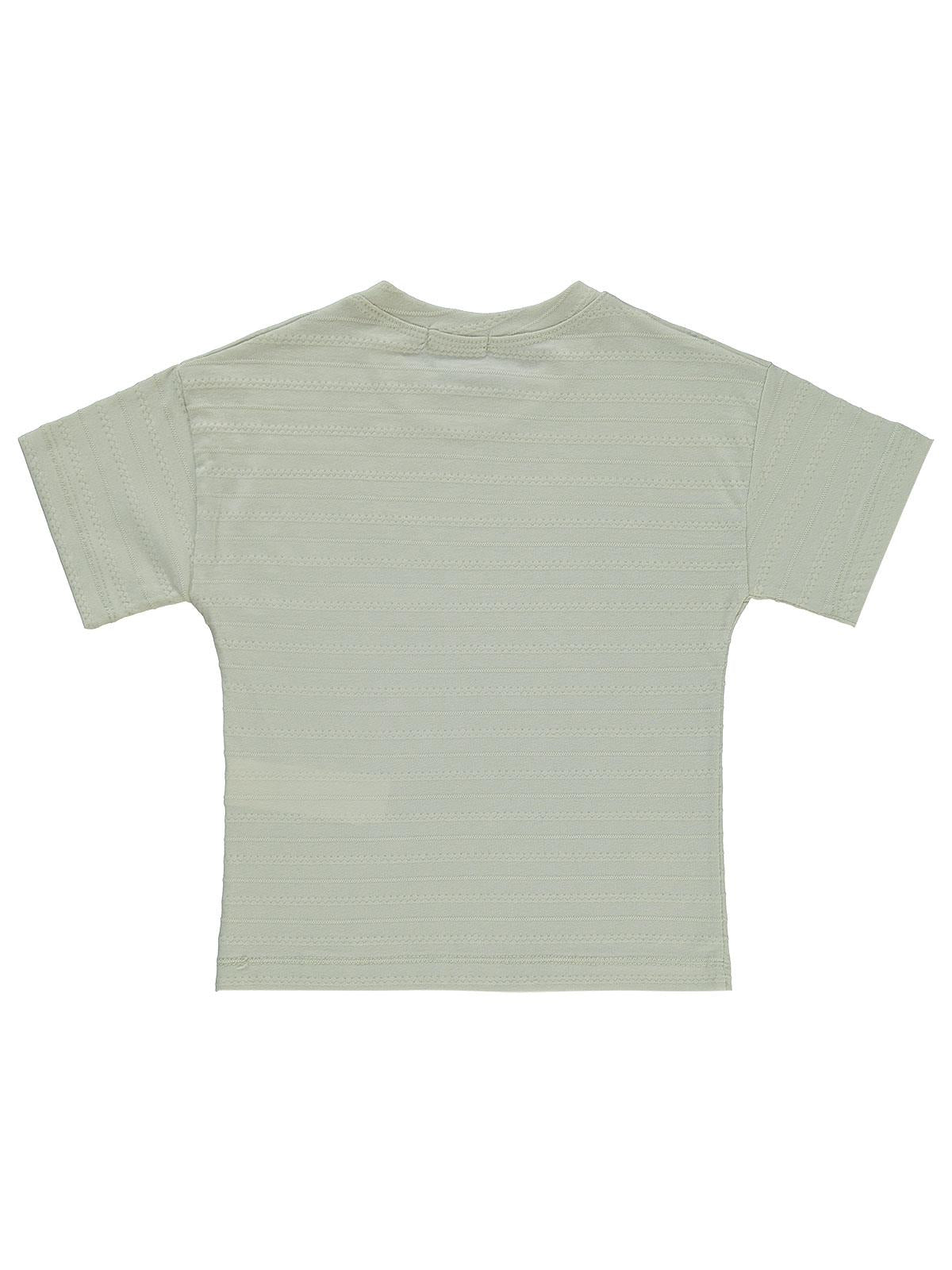 Civil Boys Kendinden Desenli 2-5 Yaş Tişört - Gri