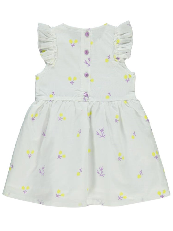 Civil Girls Çiçek Baskılı 2-5 Yaş Elbise - Ekru