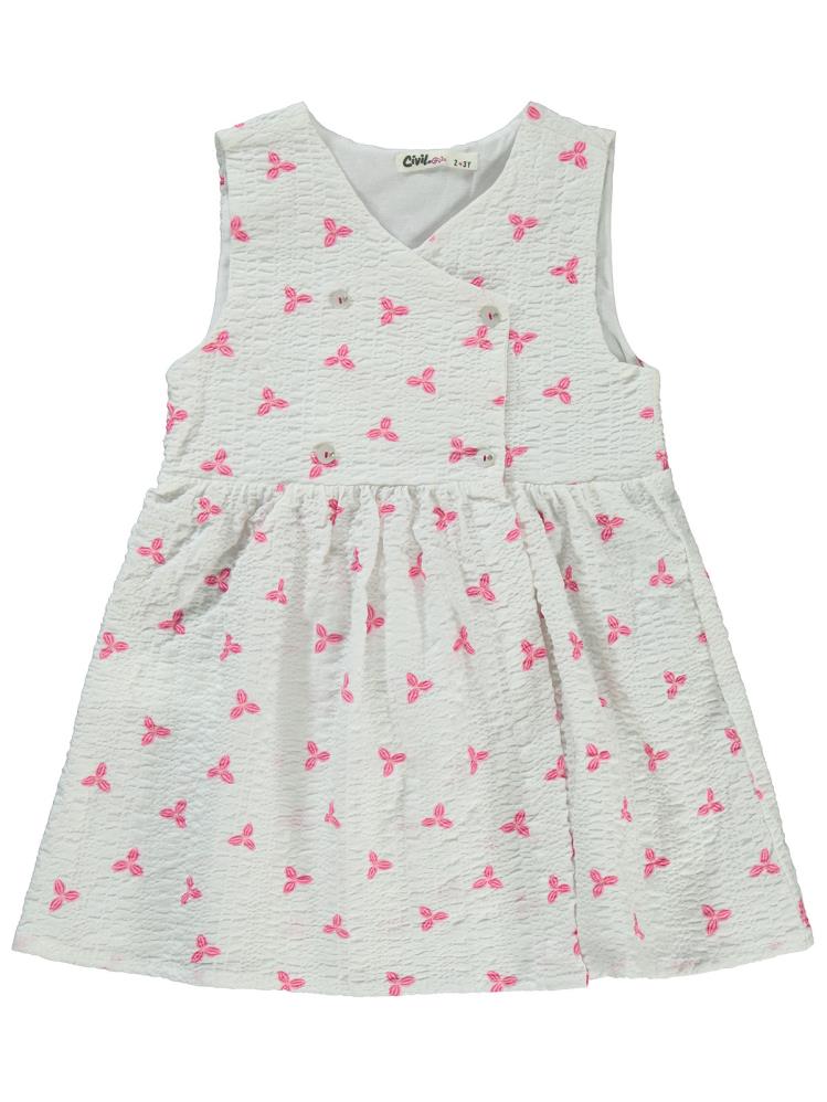 Civil Girls Kuruvaze 2-5 Yaş Elbise - Fusya