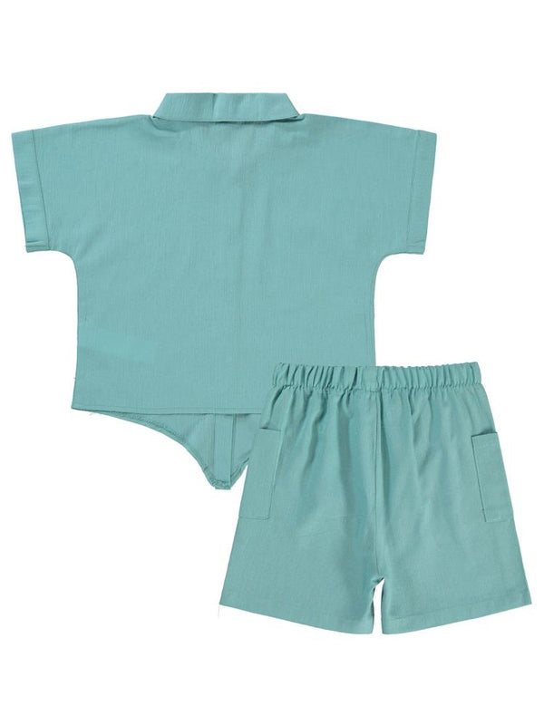 Civil Girls Önü Bağlamalı 6-9 Yaş Takım - Yeşil