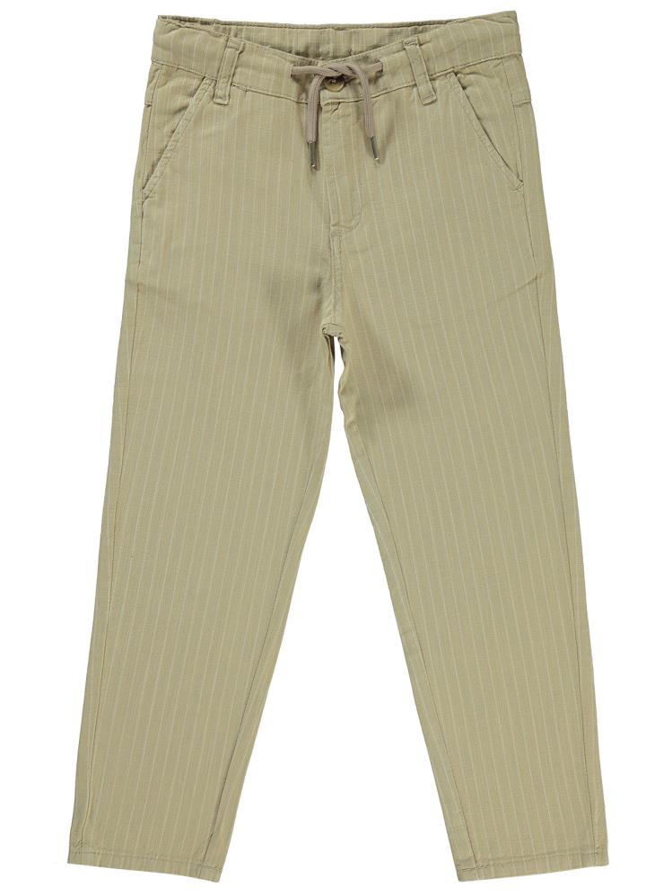 Civil Boys Çizgili 10-13 Yaş Pantolon - Bej