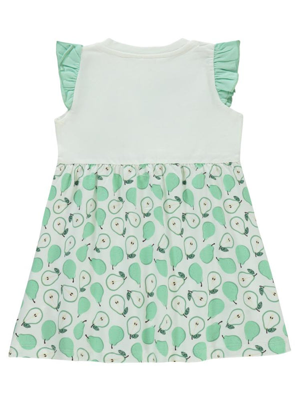 Civil Girls Meyveler Baskılı 2-5 Yaş Elbise - Yeşil