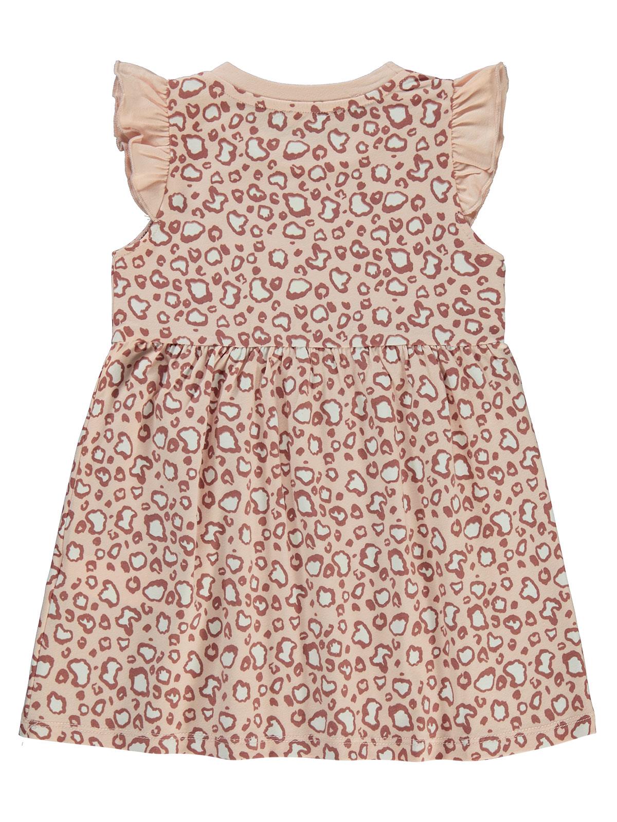 Civil Girls Leoparlı 2-5 Yaş Elbise - Pudra