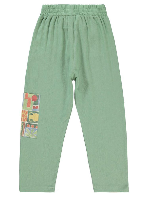 Civil Boys Desenli  Cepli 6-9 Yaş Pantolon - Yeşil