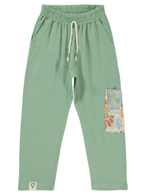 Civil Boys Desenli  Cepli 6-9 Yaş Pantolon - Yeşil