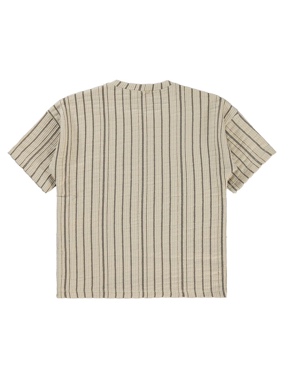 Civil Boys Kendinden Desenli 10-13 Yaş Tişört - Kahve