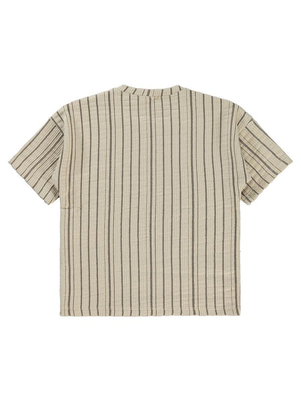 Civil Boys Kendinden Desenli 10-13 Yaş Tişört - Kahverengi