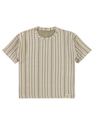 Civil Boys Kendinden Desenli 10-13 Yaş Tişört - Kahverengi