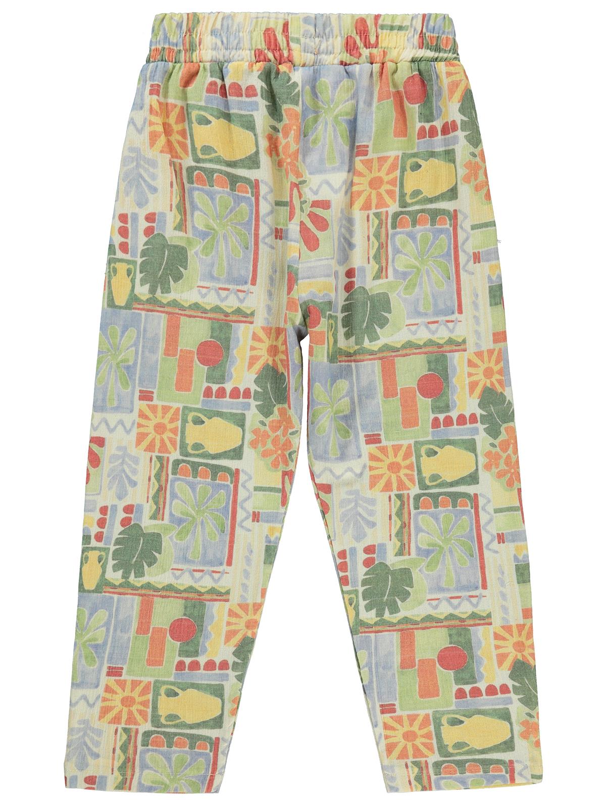 Civil Boys Kendinden Desenli 6-9 Yaş Pantolon - Ekru