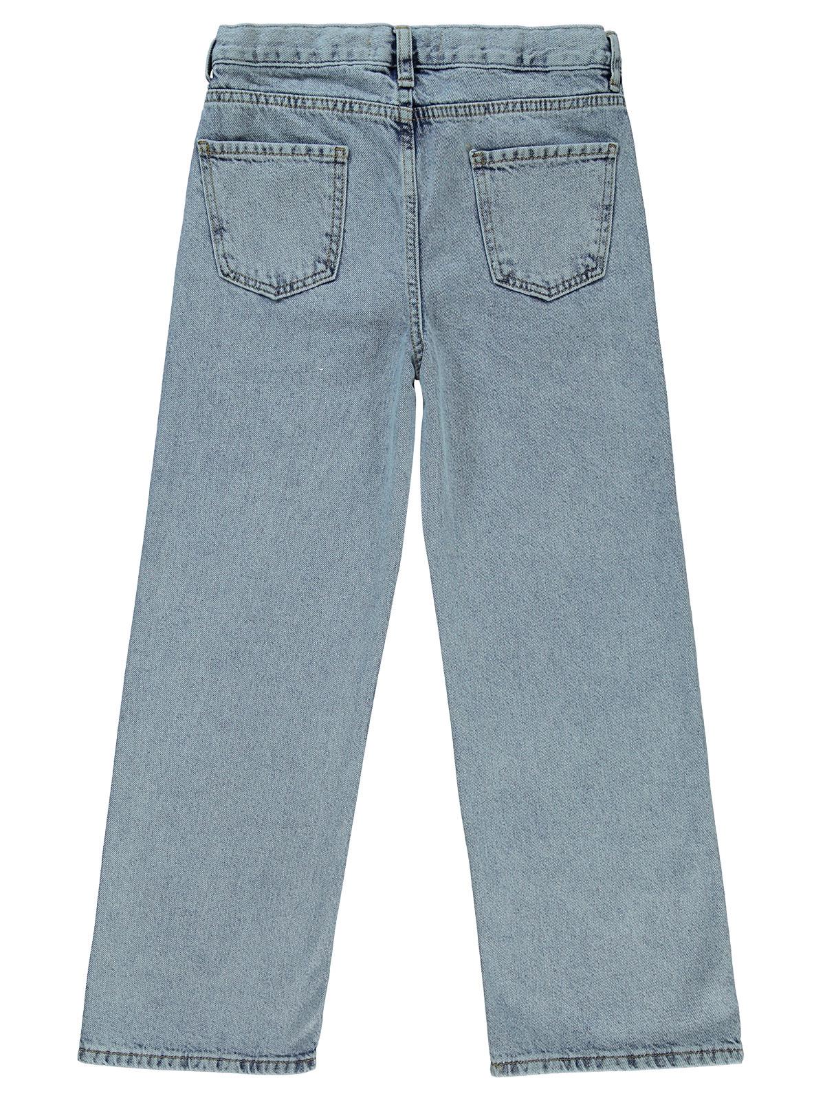 Civil Girls Yıldız Nakışlı 10-13 Yaş Pantolon - Mavi