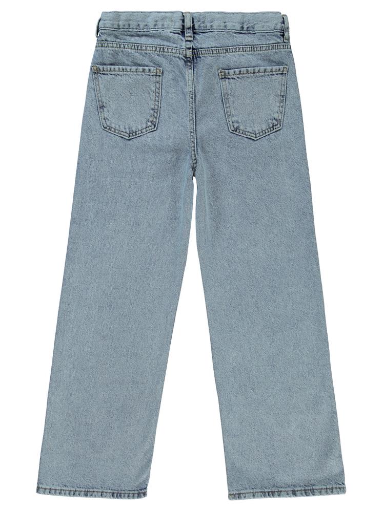 Civil Girls Yıldız Nakışlı 10-13 Yaş Pantolon - Mavi