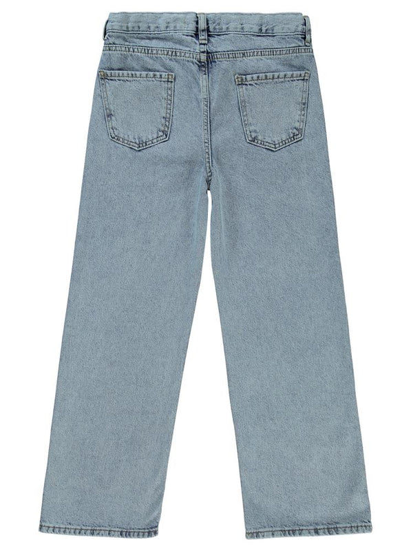 Civil Girls Yıldız Nakışlı 10-13 Yaş Pantolon - Mavi