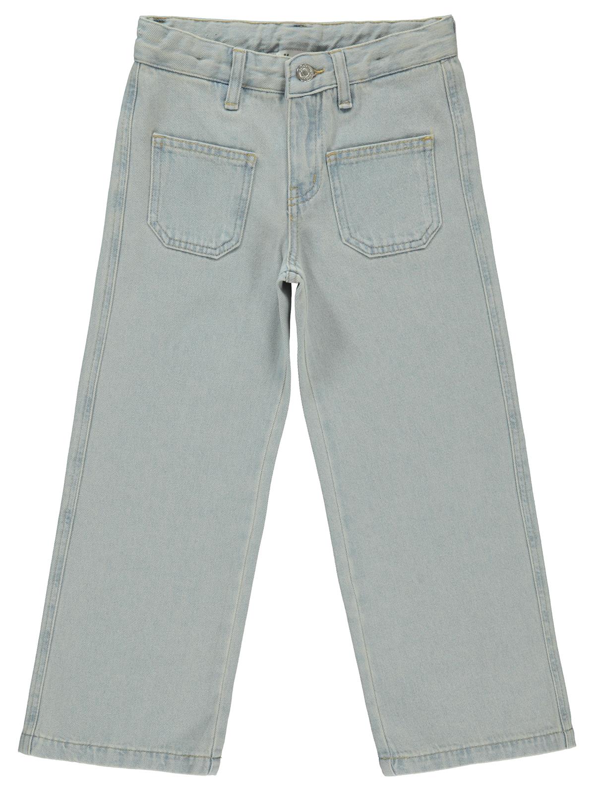 Civil Girls Önü Cepli 10-13 Yaş Pantolon - Mavi