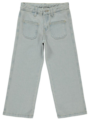 Civil Girls Önü Cepli 10-13 Yaş Pantolon - Mavi