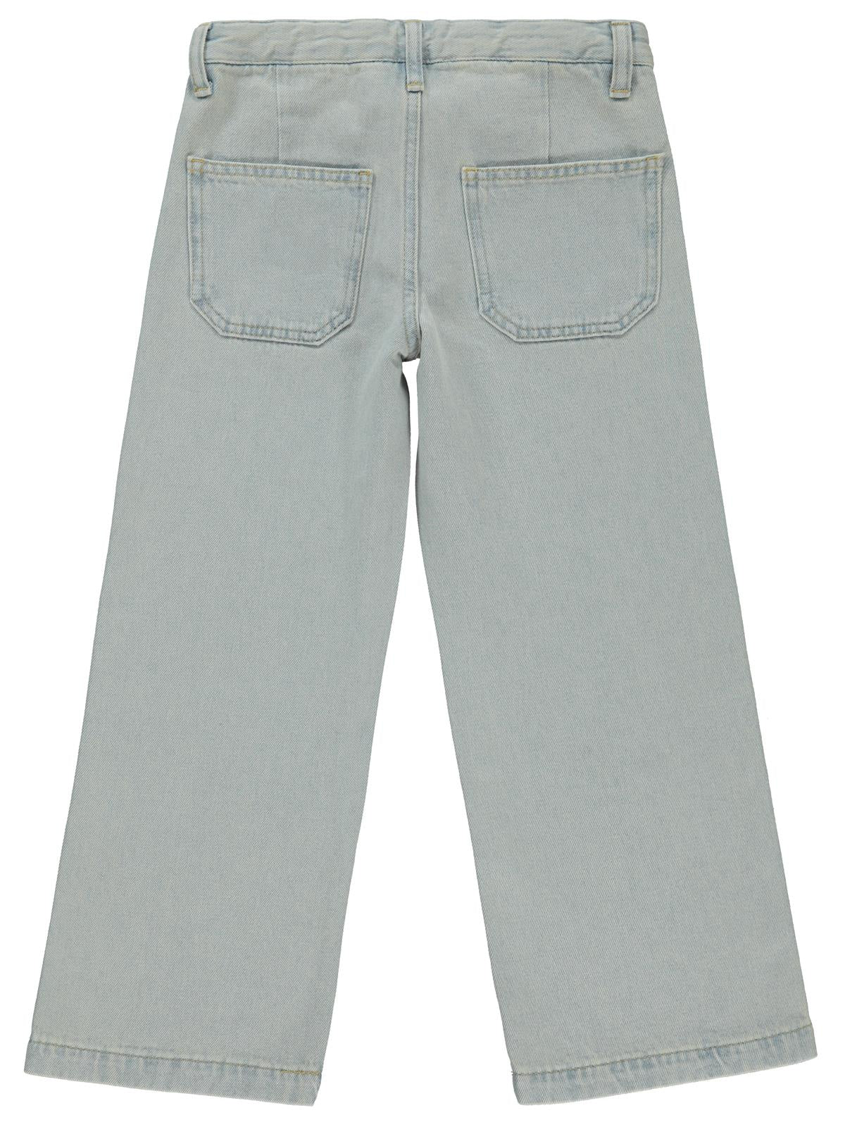 Civil Girls Önü Cepli 10-13 Yaş Pantolon - Mavi