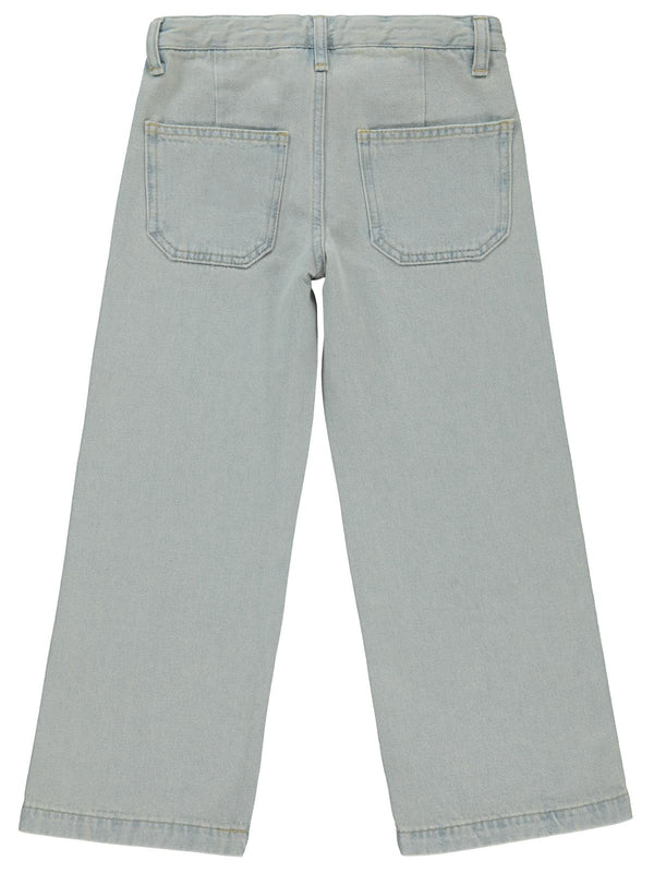 Civil Girls Önü Cepli 10-13 Yaş Pantolon - Mavi