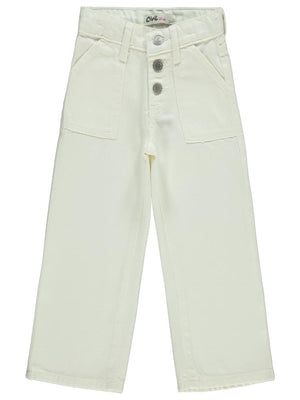 Civil Girls Cepli 2-5 Yaş Pantolon - Beyaz