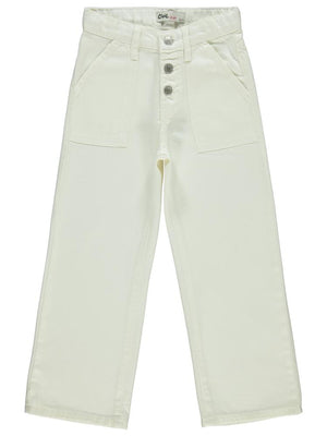 Civil Girls Cepli 6-9 Yaş Pantolon - Beyaz