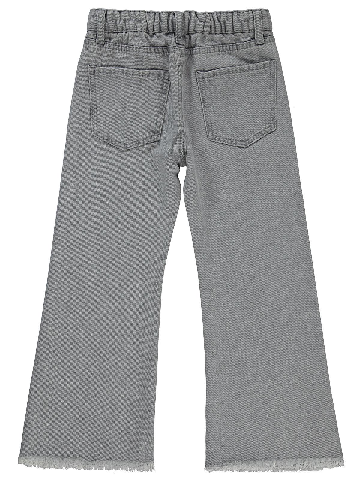 Civil Girls Paçası Püsküllü 6-9 Yaş Pantolon - Gri