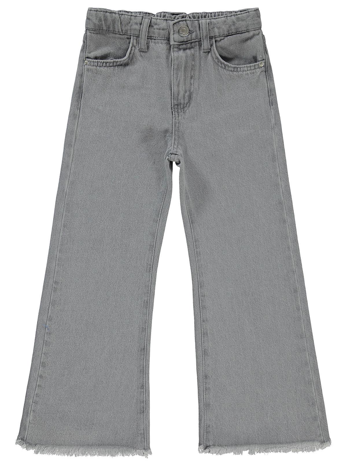 Civil Girls Paçası Püsküllü 6-9 Yaş Pantolon - Gri