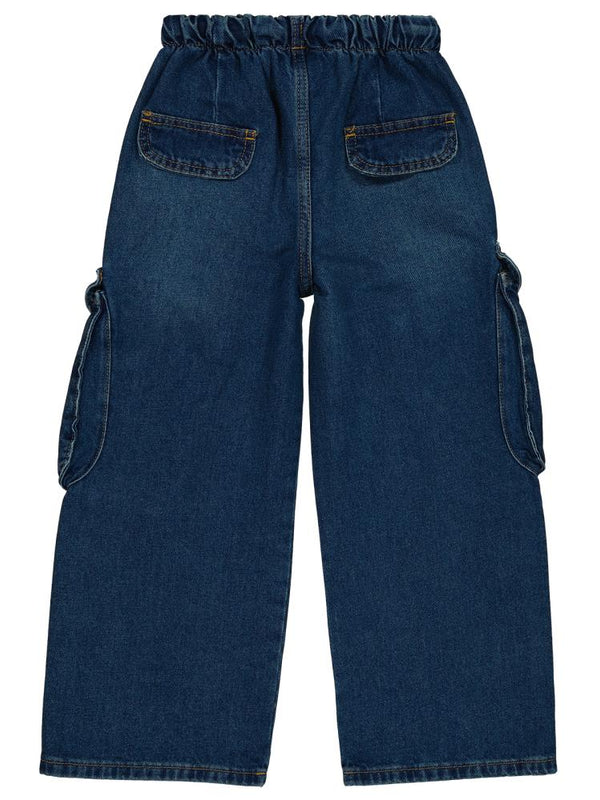 Civil Girls Büyük Cepli  6-9 Yaş Pantolon - Mavi