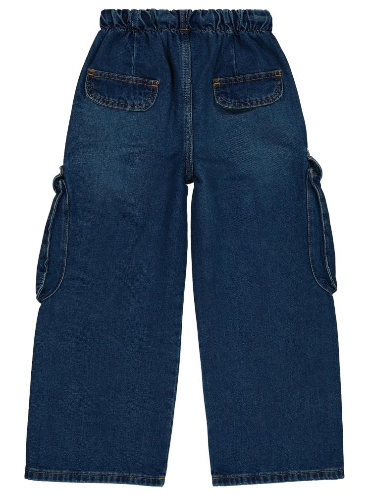 Civil Girls Büyük Cepli  6-9 Yaş Pantolon - Mavi