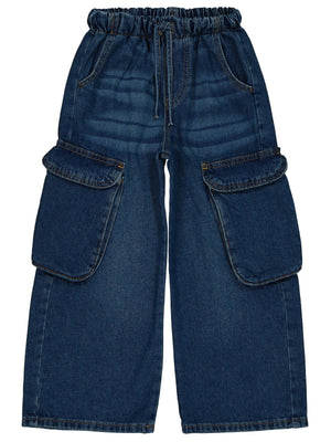 Civil Girls Büyük Cepli  10-13 Yaş Pantolon - Mavi