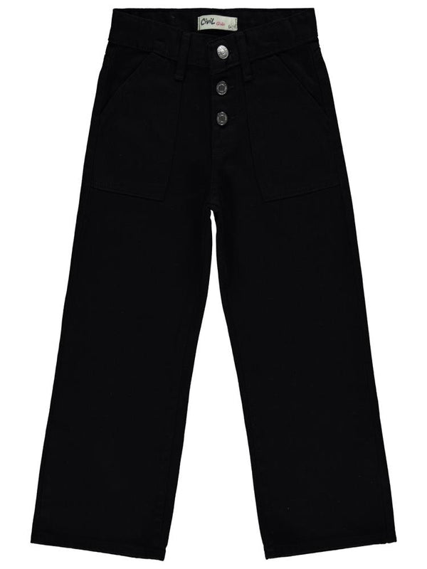 Civil Girls Cepli 6-9 Yaş Pantolon - Siyah