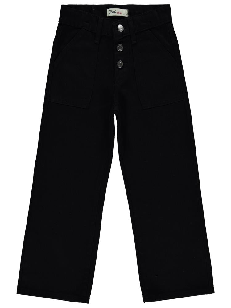 Civil Girls Cepli 6-9 Yaş Pantolon - Siyah