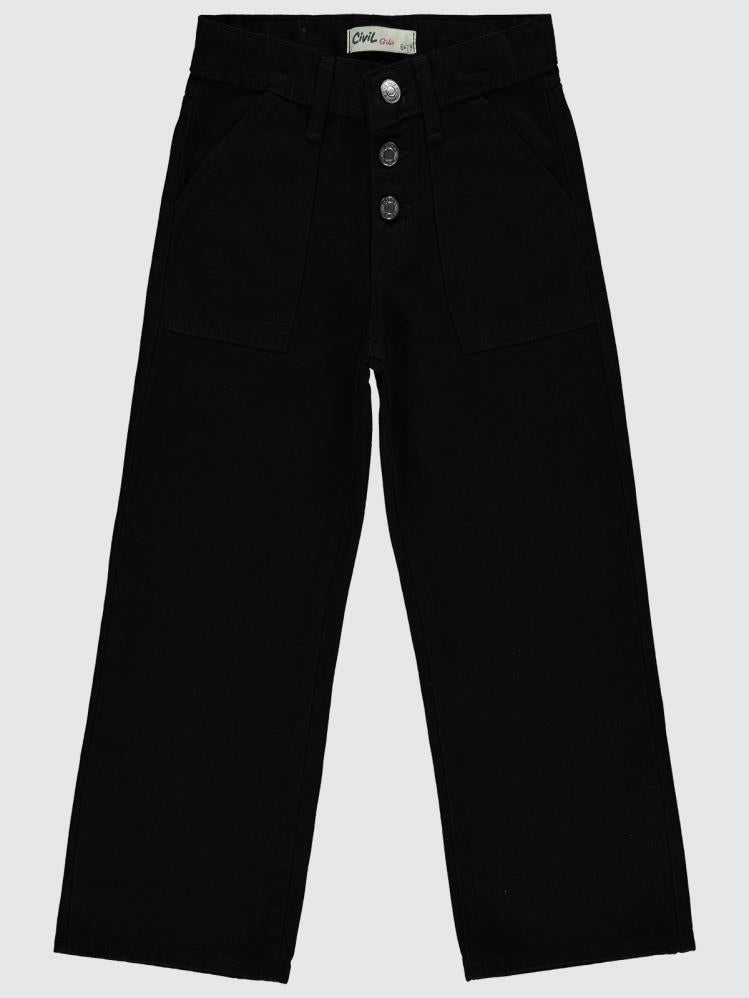 Civil Girls Cepli 6-9 Yaş Pantolon - Siyah