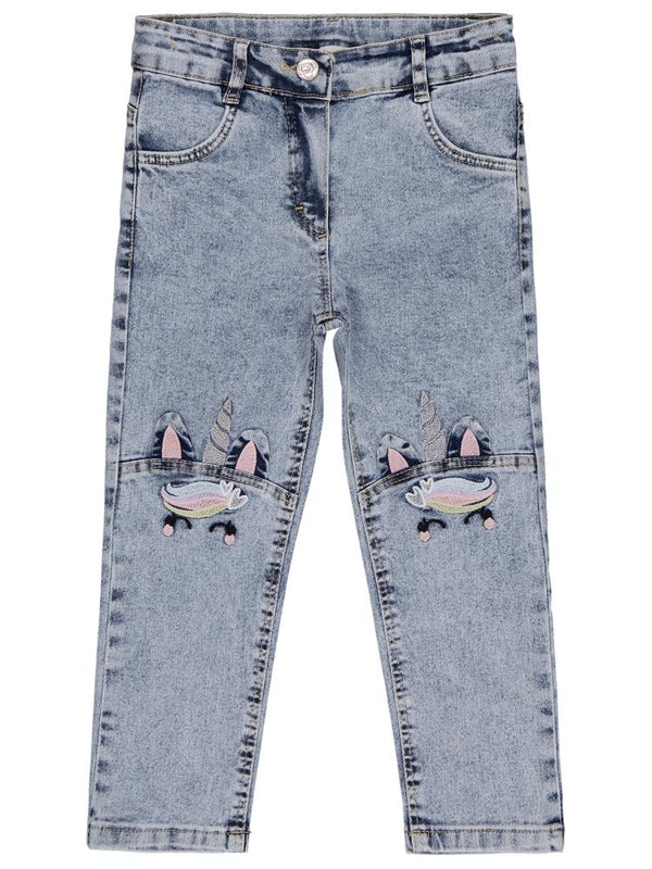 Civil Girls Unicorn Nakışlı 2-5 Yaş Pantolon - Mavi