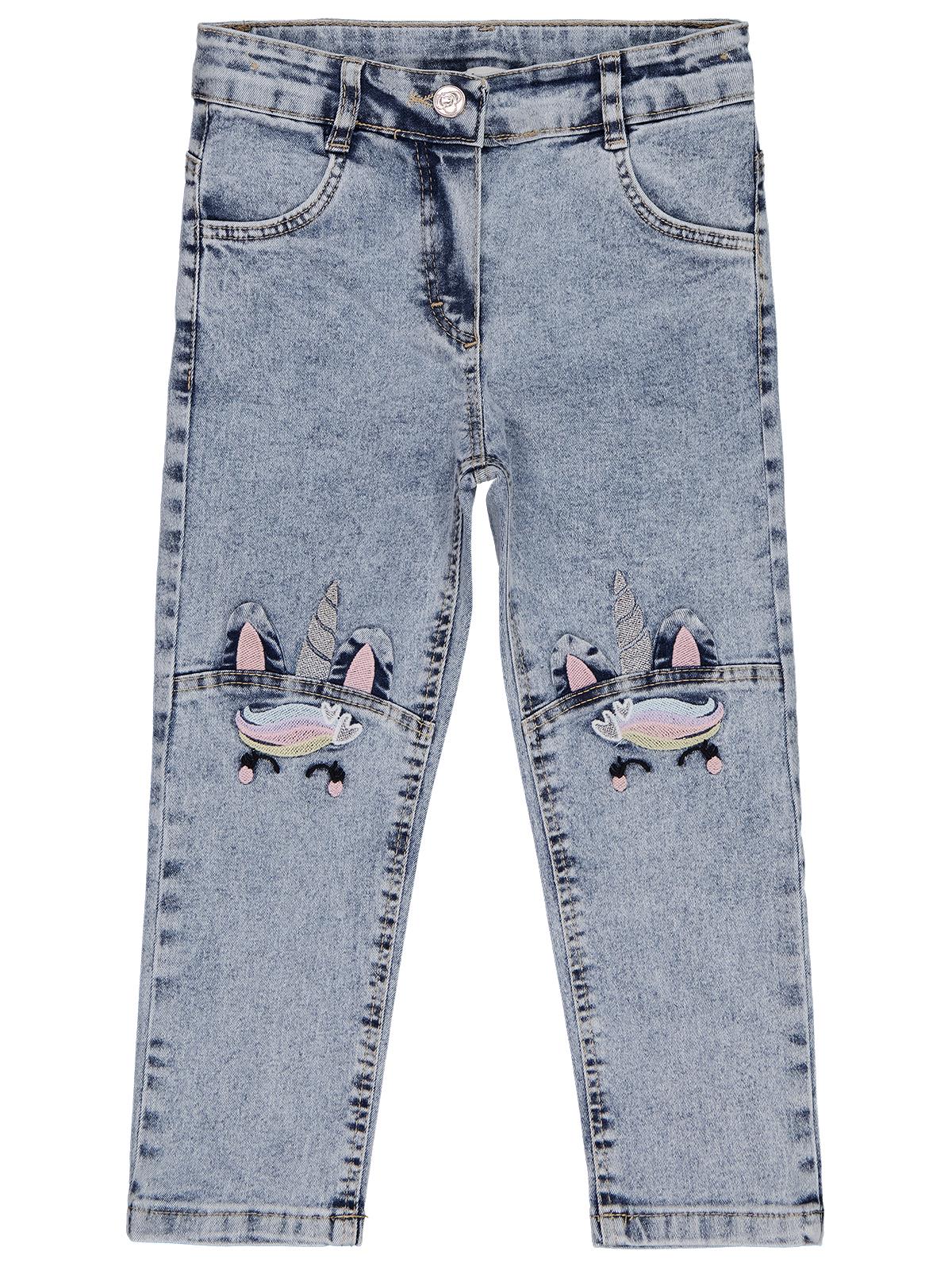 Civil Girls Unicorn Nakışlı 2-5 Yaş Pantolon - Mavi