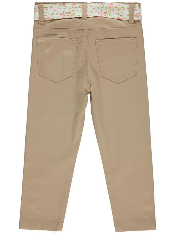 Civil Girls Renkli Kemerli 2-5 Yaş Pantolon - Bej