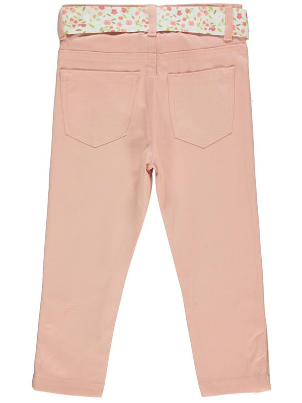 Civil Girls Renkli Kemerli 2-5 Yaş Pantolon - Pudra