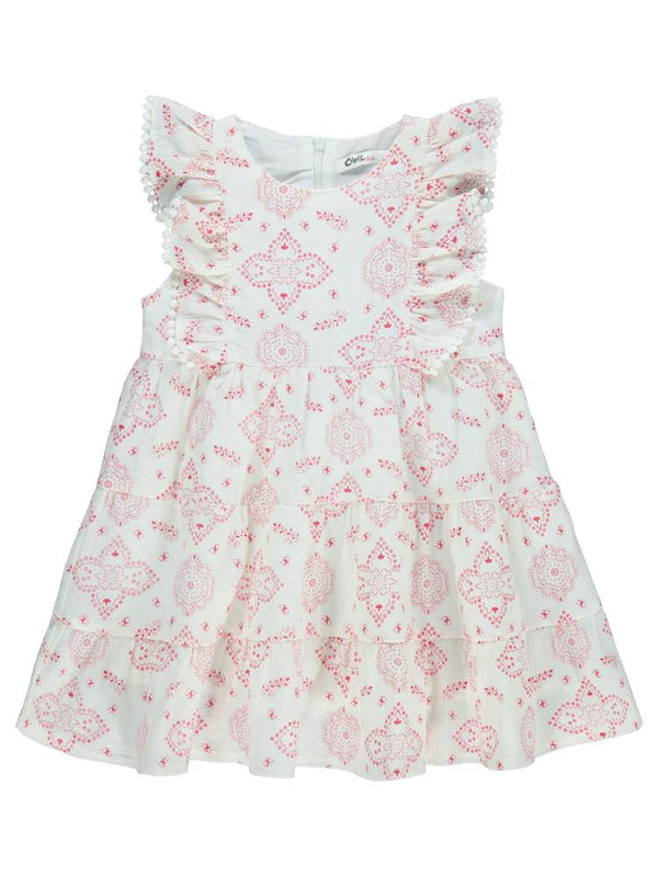 Civil Girls Robası Fırfırlı 2-5 Yaş Elbise - Pembe