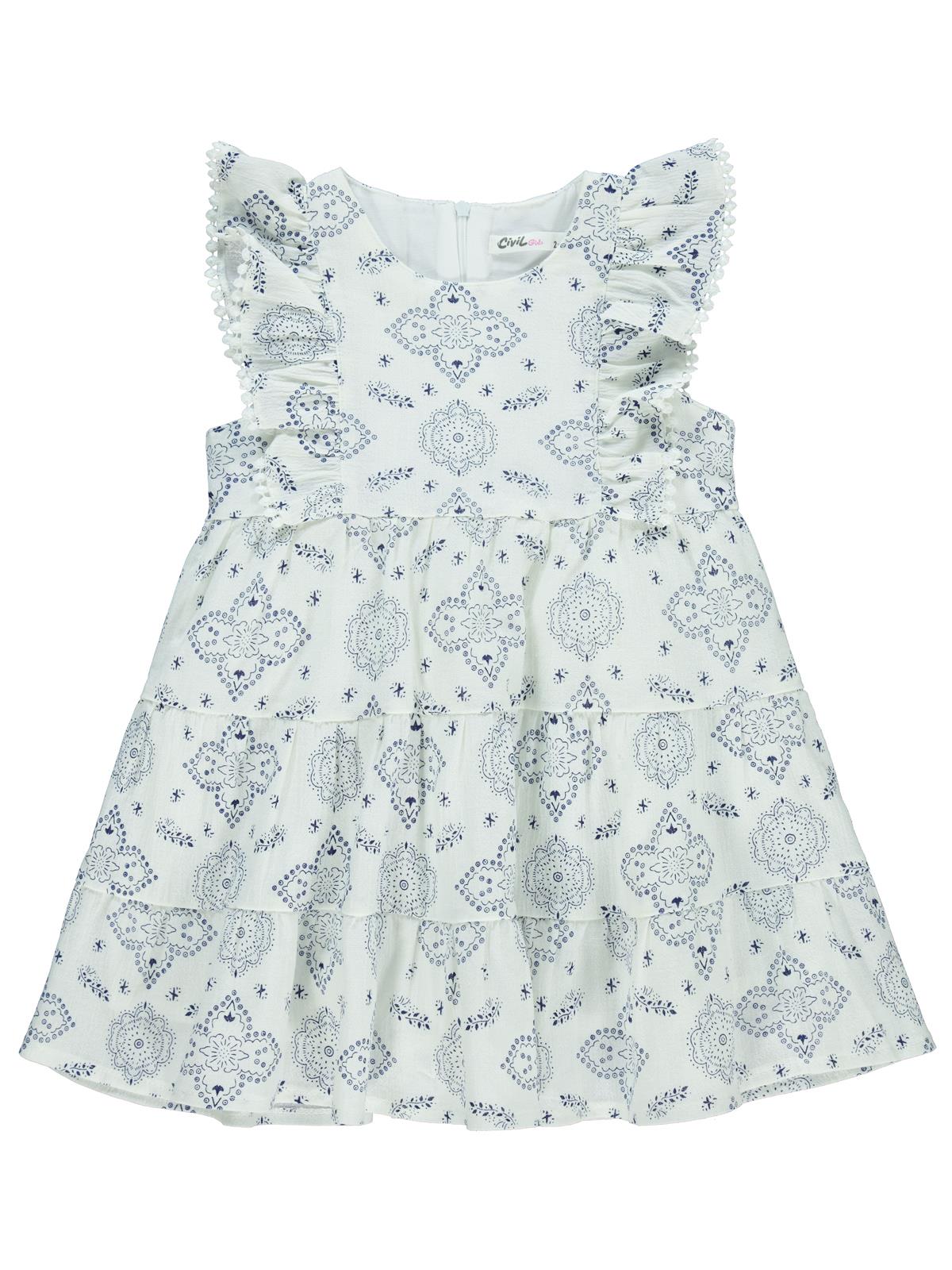 Civil Girls Robası Fırfırlı 2-5 Yaş Elbise - Lacivert