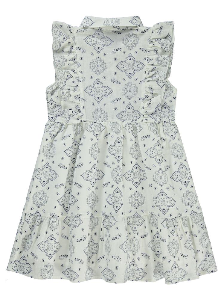 Civil Girls Düğmeli 6-9 Yaş Elbise - Lacivert