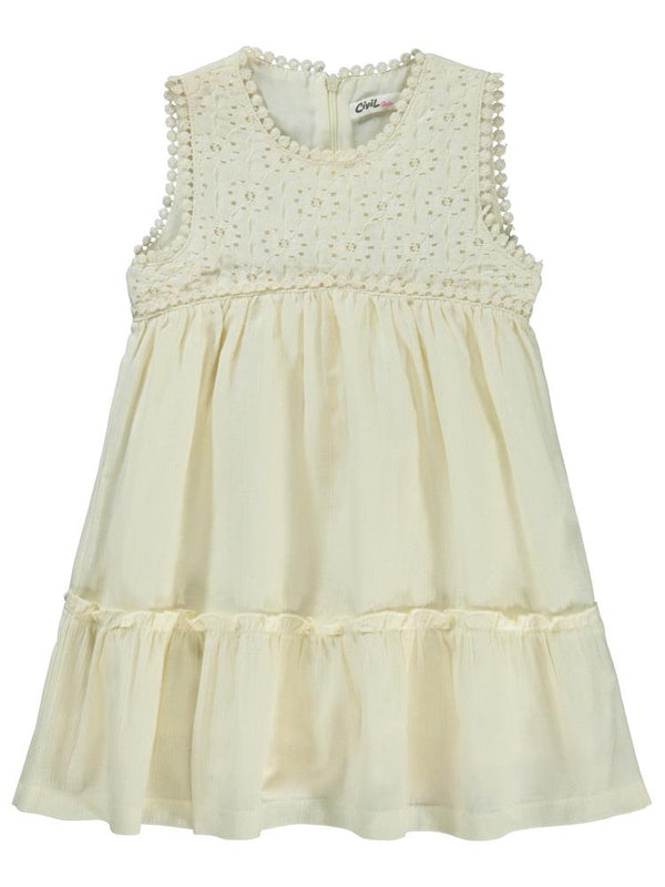 Civil Girls Natural 2-5 Yaş Elbise - Bej