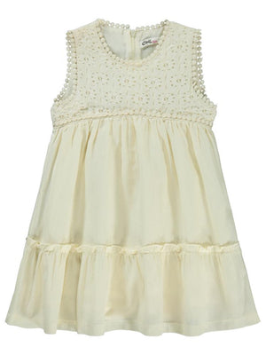 Civil Girls Natural 2-5 Yaş Elbise - Bej