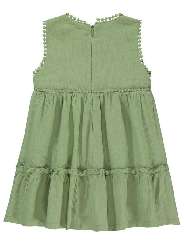 Civil Girls Natural 2-5 Yaş Elbise - Yeşil