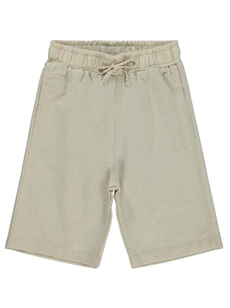 Civil Boys Süs Bağcıklı Beli Lastikli 6-9 Yaş Kapri - Bej