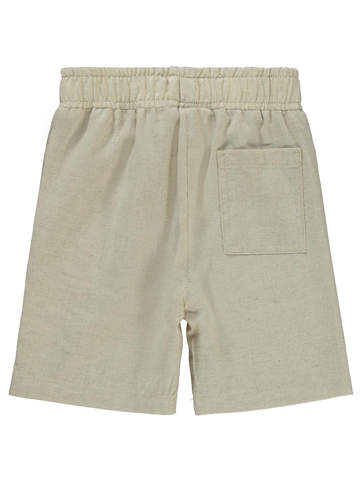 Civil Boys Süs Bağcıklı Beli Lastikli 2-5 Yaş Kapri - Bej