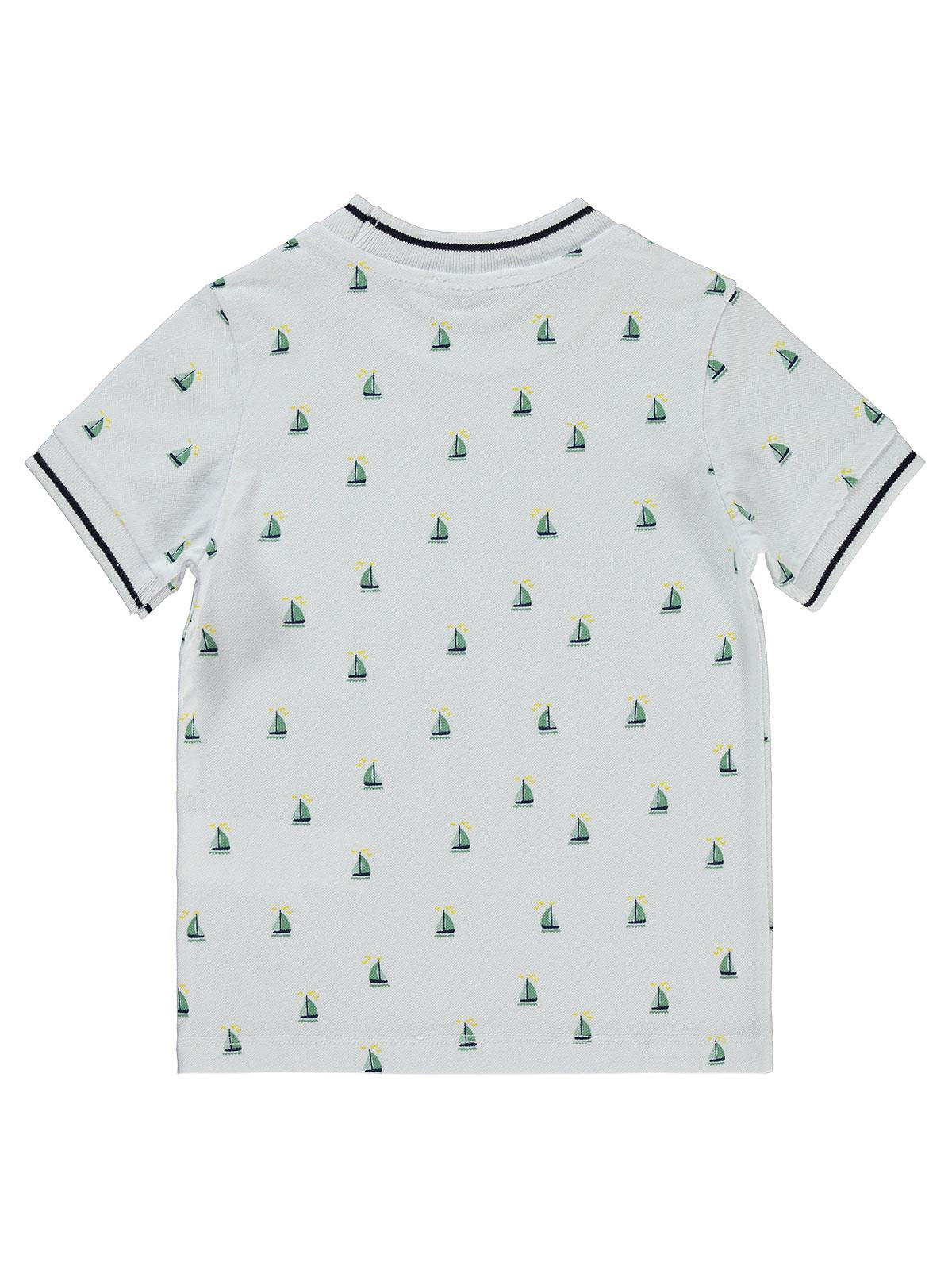 Civil Boys Yelken Baskılı 2-5 Yaş Tişört - Beyaz