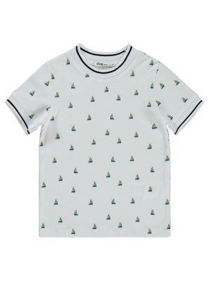 Civil Boys Yelken Baskılı 2-5 Yaş Tişört - Beyaz