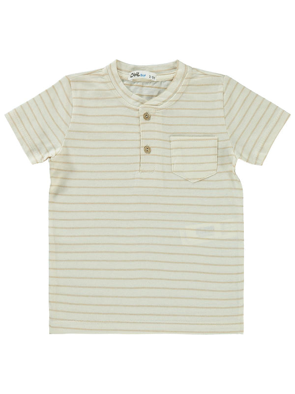 Civil Boys Cizgil Cepli 2-5 Yaş Tişört - Kahve