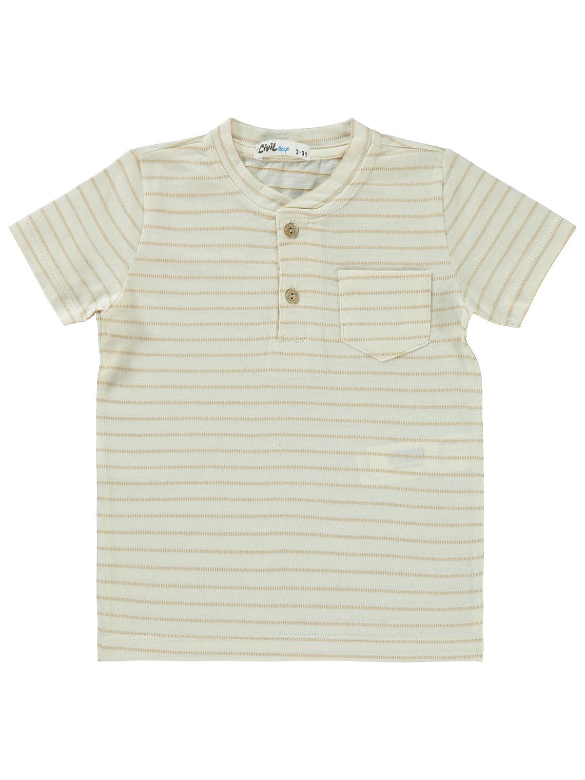 Civil Boys Cizgil Cepli 2-5 Yaş Tişört - Kahve