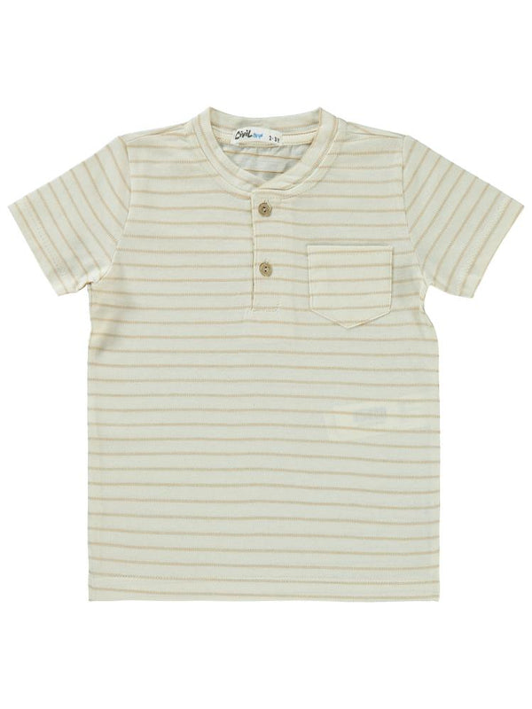 Civil Boys Cizgil Cepli 2-5 Yaş Tişört - Kahverengi